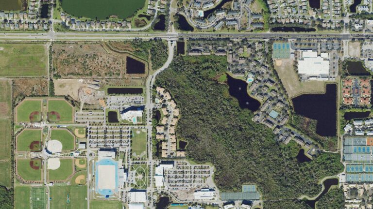 Aerial view of Academy Park, Bradenton, Florida