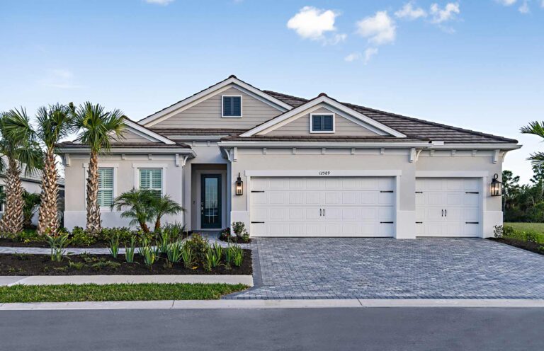 Neal Communities Silver Sky model home exterior at Avelina, Venice, Florida
