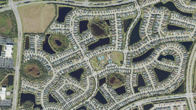 Aerial view of Central Park at Lakewood Ranch, Florida