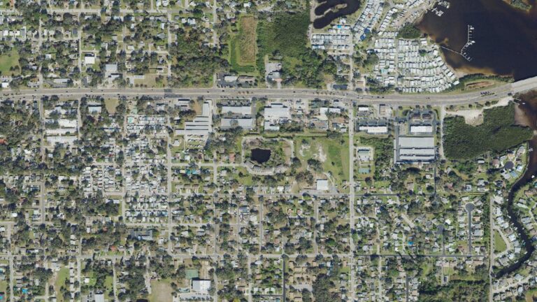 Aerial view of City Homes at Cypress Walk, Bradenton, Florida