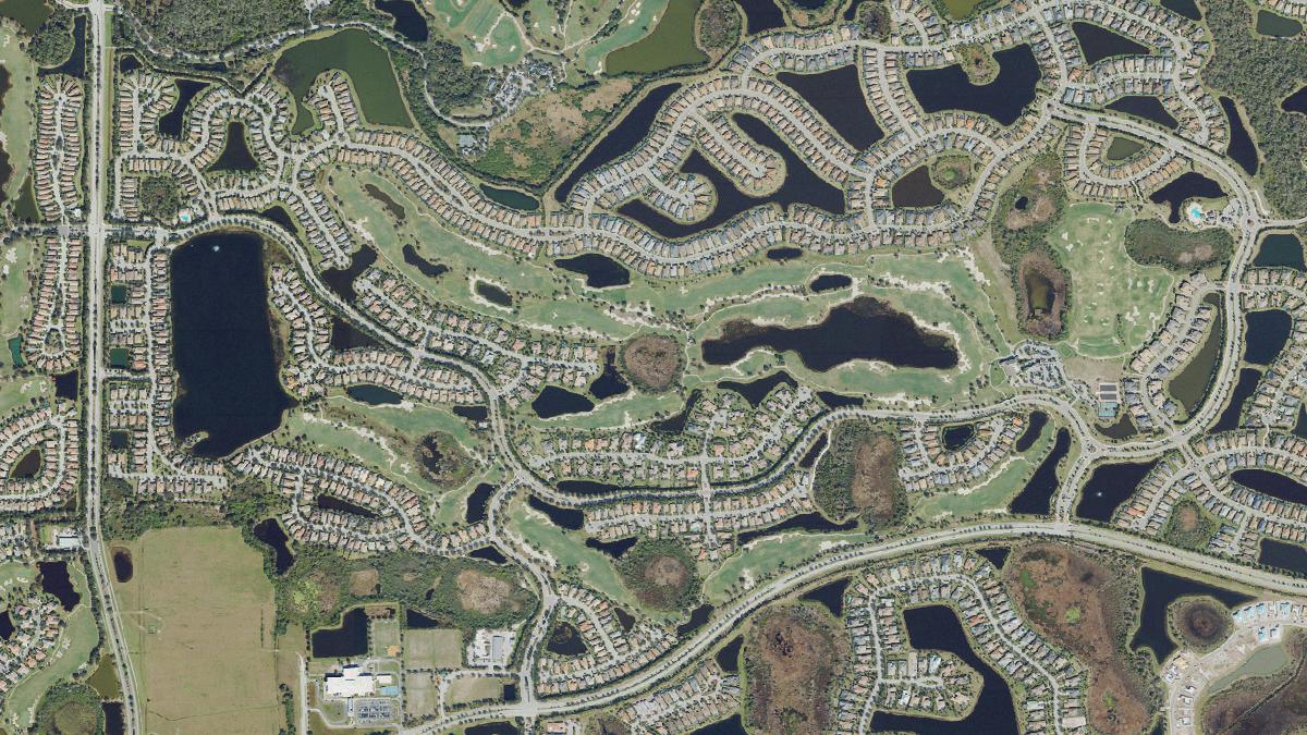 Aerial view of Country Club East at Lakewood Ranch, Florida