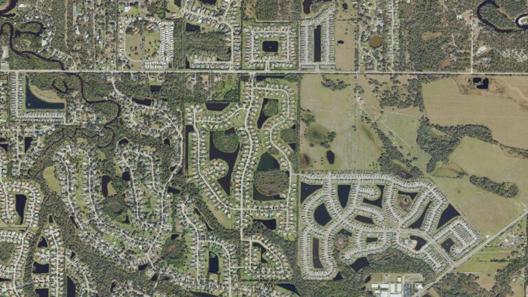 Aerial view of Country Meadows, Bradenton, Florida