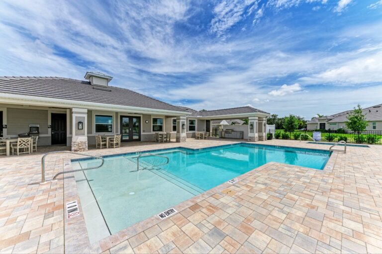 Pool and amenity center at The Laurels in Cross Creek, Parrish, Florida