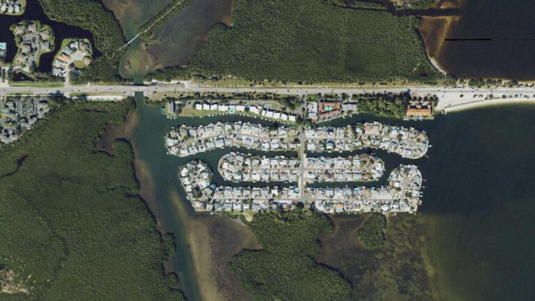 Aerial view of Flamingo Cay, Bradenton, Florida