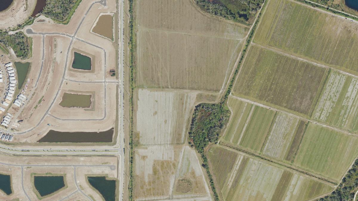 Aerial view of Del Webb at Lakewood Ranch, a gated 55-plus community in Lakewood Ranch, Florida