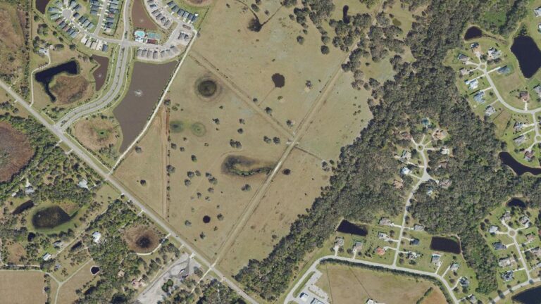 Aerial view of Riversong in Parrish