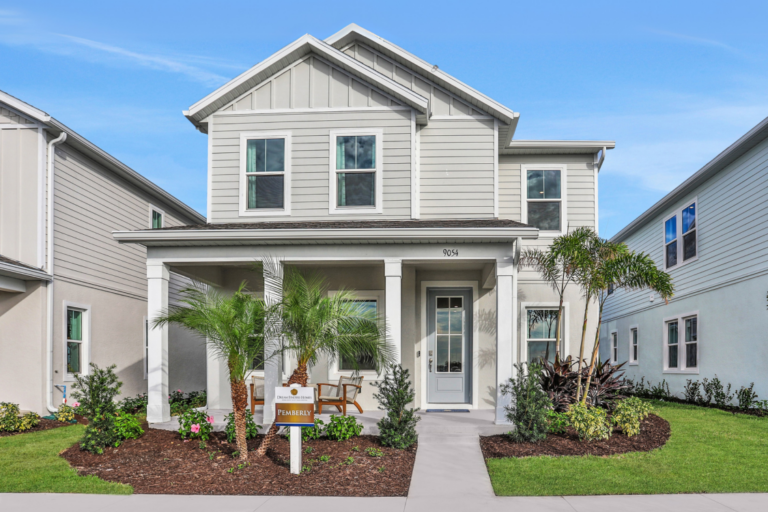 Pemberly model home exterior at Bungalow Walk at Lakewood Ranch, Lakewood Ranch, Florida
