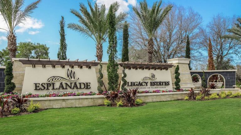 Entrance monuments for Esplanade on Palmer Ranch and Legacy Estates at Legacy Estates, Sarasota, Florida