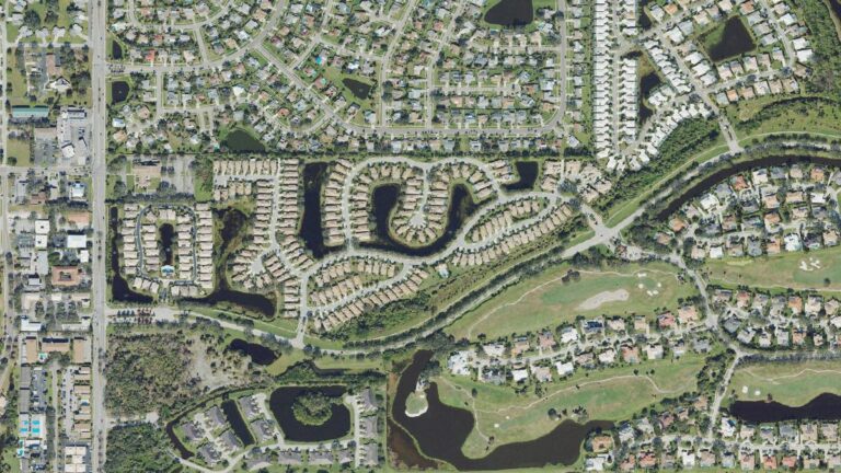 Aerial view of Mira Lago, Palmer Ranch, Florida