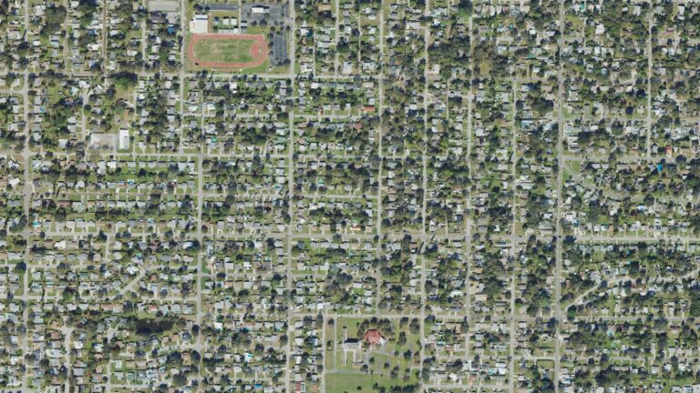 Aerial view of Poinciana Park, Bradenton, Florida