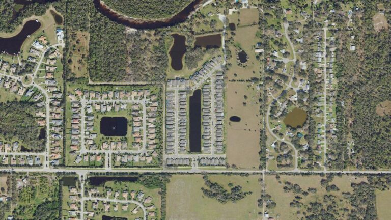 Aerial view of Riverside Preserve, Bradenton, Florida