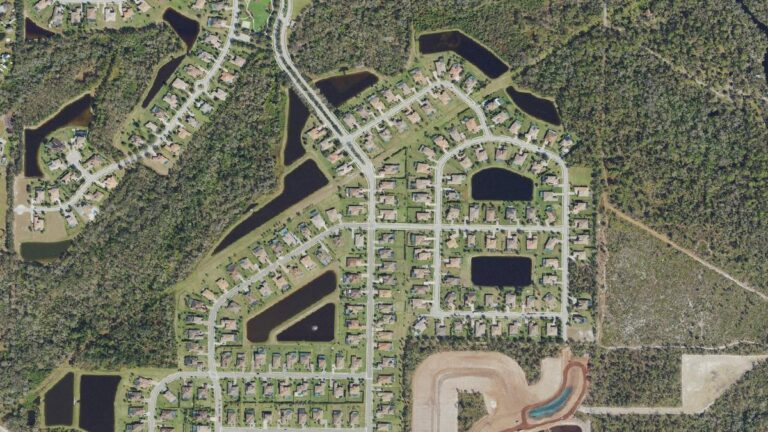 Aerial view of Rye Wilderness Estates, Bradenton, Florida