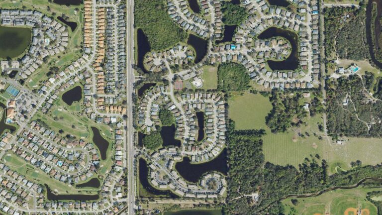 Aerial view of Sabal Harbour, Bradenton, Florida