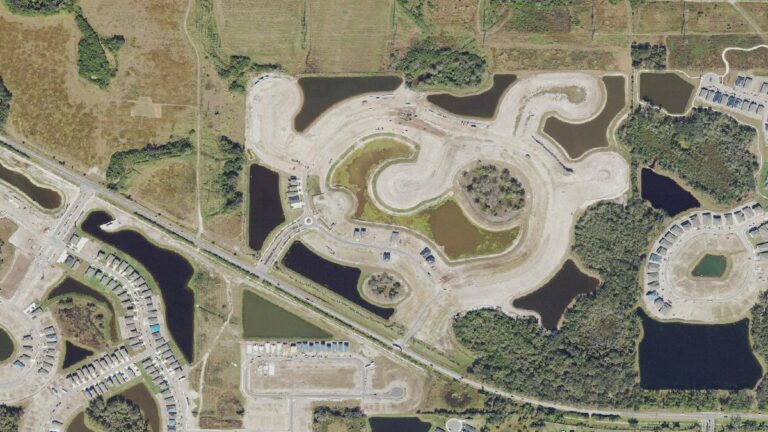 Aerial view of Sawgrass Lakes, Parrish, Florida