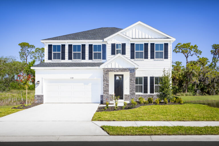 Ryan Homes model home exterior at Summerwoods, Parrish, Florida