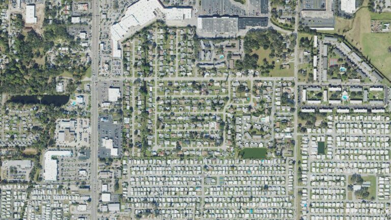 Aerial view of Tangelo Park, Bradenton, Florida