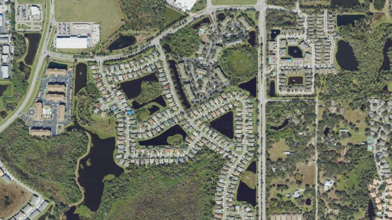 Aerial view of Wellington Chase, Palmer Ranch, Florida