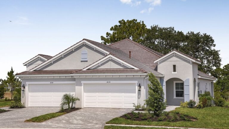 Tidewater model home exterior at Wysteria at Wellen Park, Venice, Florida
