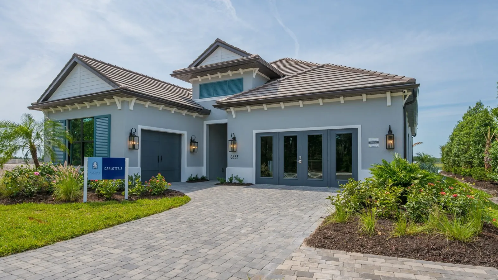 Carlotta 2 model home exterior in The Alcove at Waterside
